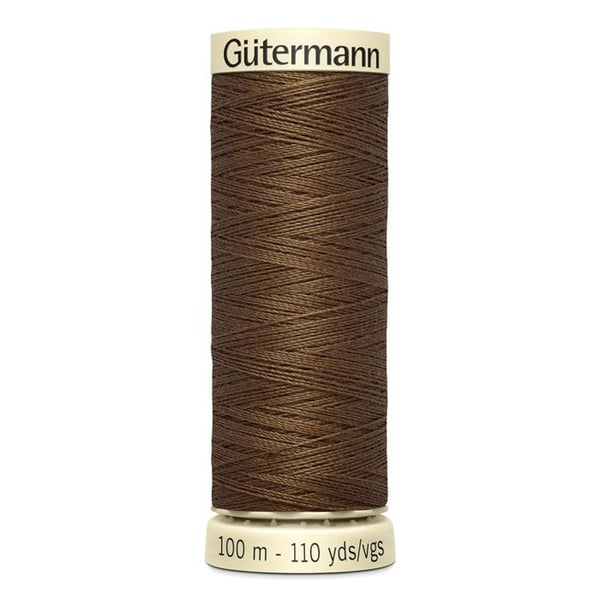 Satå 5 spolar 100m Tråd 100% polyester Gutermann Ref 788988 - Att 289 - garvat läder