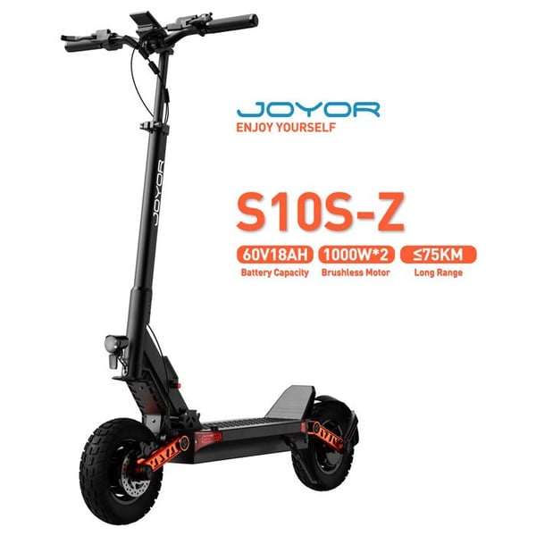 JOYOR S10S-Z Elektrisk Scooter - Dobbelt Motor 1000W - Batteri 60V 18Ah - Rækkevidde 75km - Hydrauliske Bremser - Sammenklappelig