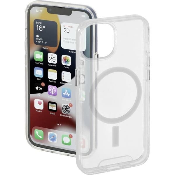 Skal - HAMA - MagCase Safety - Transparent - Mjuk - Stötskydd iPhone 14 Plus