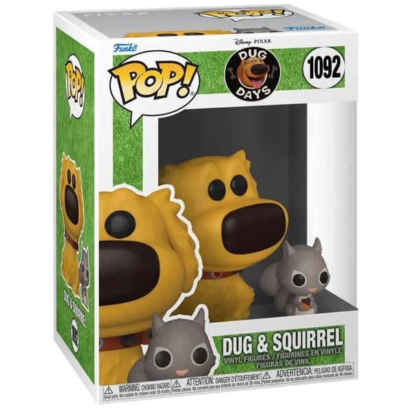 POP-figur - Funko - Dug Days - 9 cm - Dug with Squirrel - Disney Collection