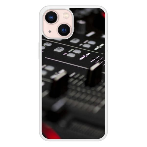 Siliconeförstärkt skal med tryck kompatibelt med Apple iPhone 13 Mini Dj Mixer