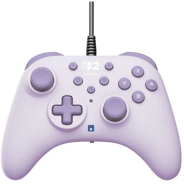Spelkontroll - Nintendo Switch och Switch 2 - Trådad - Lavendel - Horipad Turbo - Programmerbara bakknappar - Hori