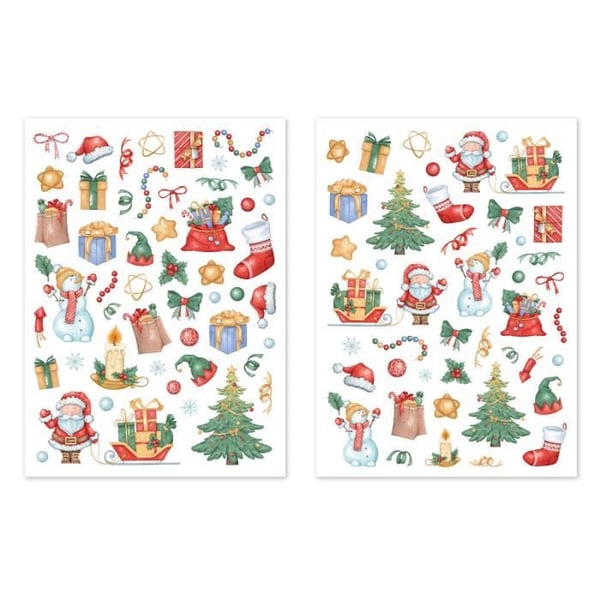 Gommetter - MEGACREA DIY - Klassisk jul - 93 stycken - 0,9 till 5,7 cm - Flerfärgad
