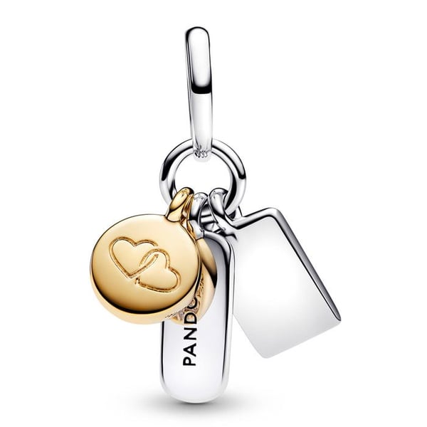 Pendants - PANDORA - 763436C01 - Bicolor - Kubisk Zirkonia - Dam
