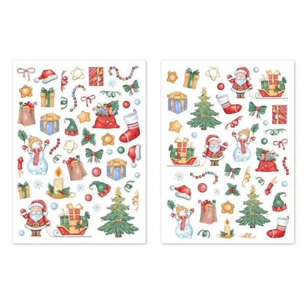 Gommetter - MEGACREA DIY - Klassisk jul - 93 stycken - 0,9 till 5,7 cm - Flerfärgad