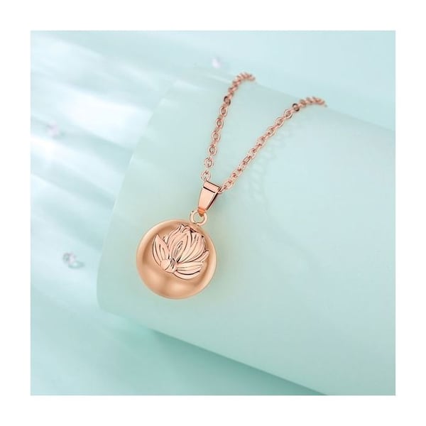Koppar Lotus Flower Graviditet Bola Halsband