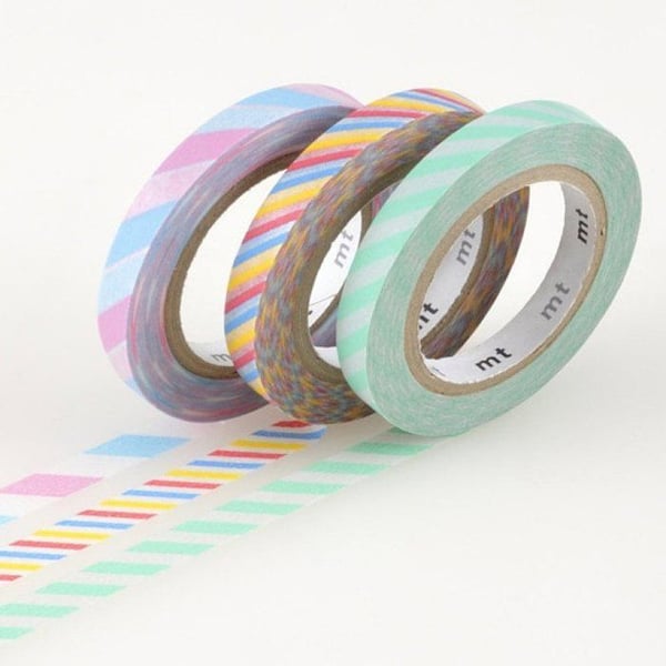 Maskeringstejp - MT - Slim Twist Cord A - Assorterande färger - 6 mm - 10 m