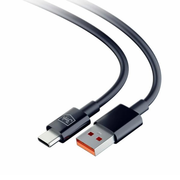 USB-kabel - 3MK - Hyper - USB-A till USB-C - 1,2m - 5A - Svart