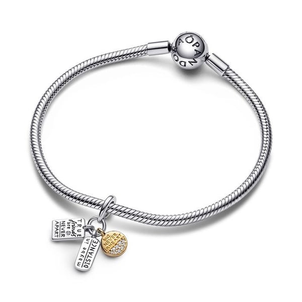 Pendants - PANDORA - 763436C01 - Bicolor - Kubisk Zirkonia - Dam