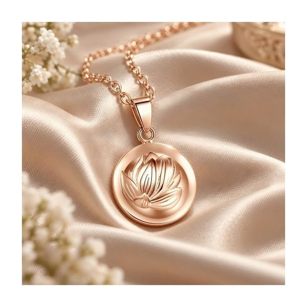 Koppar Lotus Flower Graviditet Bola Halsband