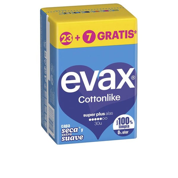 Evax Cottonlike super plus vingar hygienservetter 30 enheter