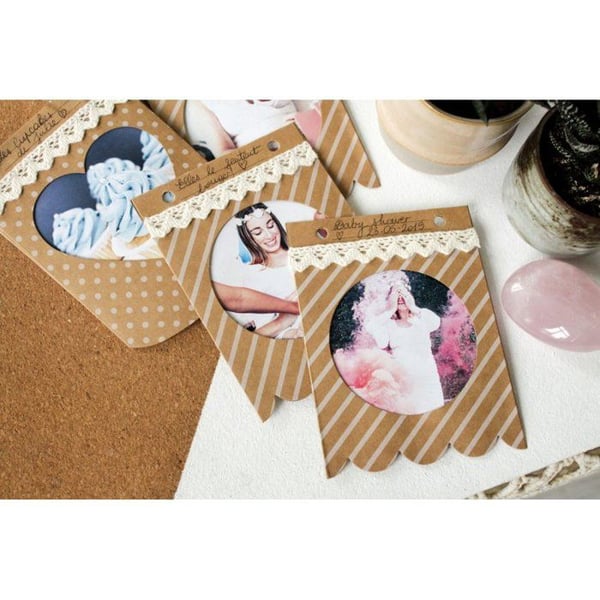 MégaCréa DIY - Liten fotoram för att göra en fotogirlang 12 delar