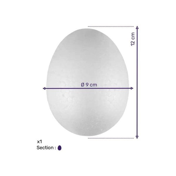 polystyrenägg 9 x 12 cm