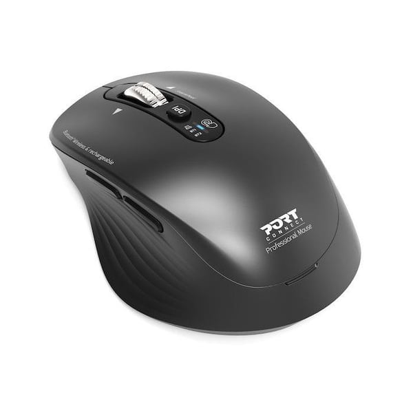Trådlös mus - PORT Designs - 910202 Business - Bluetooth & 2,4 GHz - Uppladdningsbar - Svart