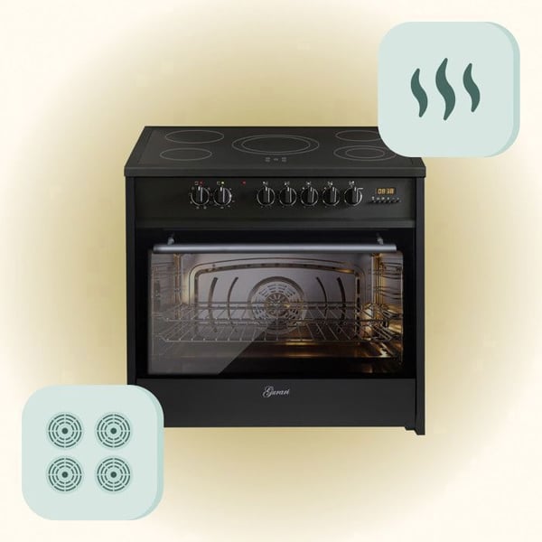 Elspis - GURARI - 912 BL - 90cm - Glaskeramisk - Multifunktionell ugn