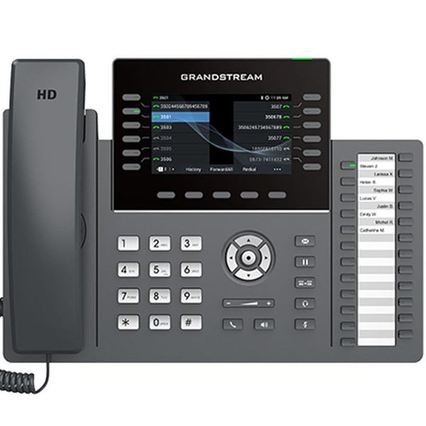 IP Telefon - GRANDSTREAM - 12 Linjer - Dual-Bånd WiFi - Bluetooth - 2,4" Skærm