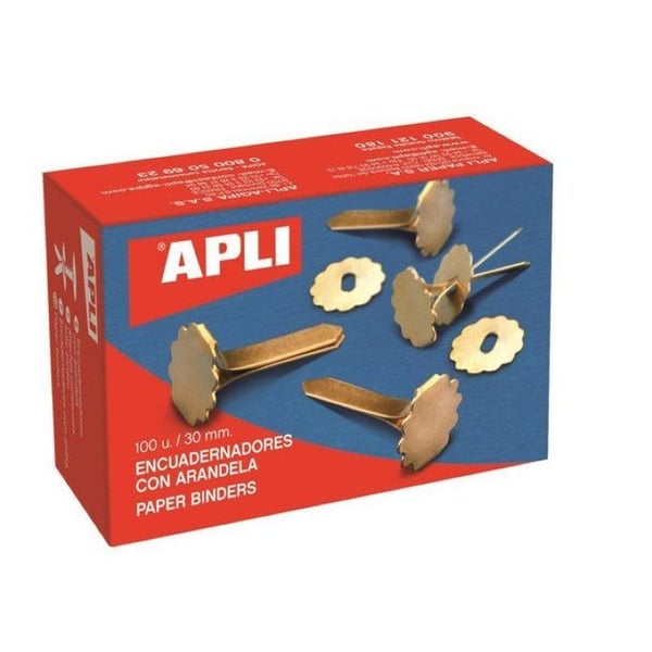 Apli Agipa - Parisisk häftklammer med ögla Rund 18 mm Guld