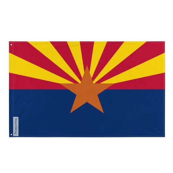 Arizona flagga – 90 x 150 cm – Hållbar polyester – 2 metalöglor – Inomhus / Utomhus – Pixelforma