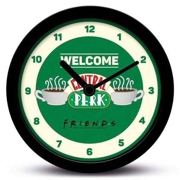 Skrivbordsklocka - VÄNNER - Central Perk - 16 cm - Grön - Vintage - Plast- USED