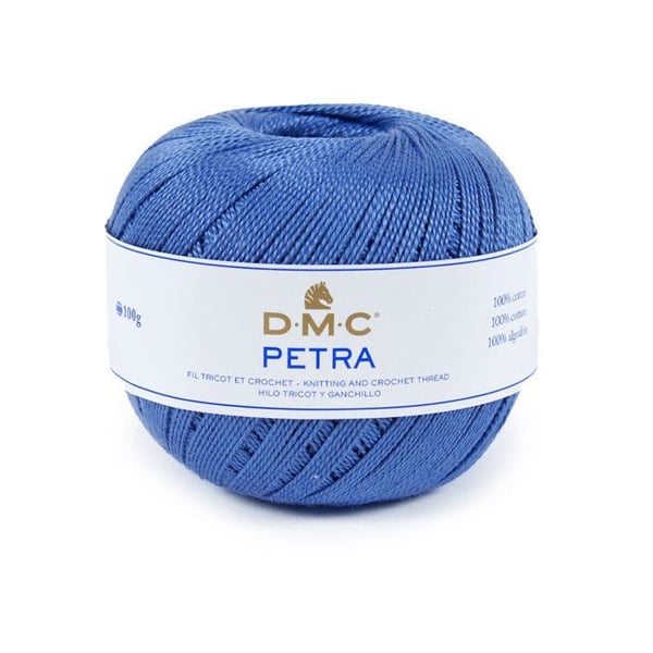 Kula av ull - 100% bomull - Blå - 5797 - DMC - Petra - Storlek 5