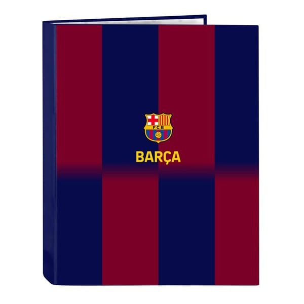 4-ringig mapp - Safta - F.C. Barcelona 1:a laget 25/26 - 26,5x33 cm - Blå/granat - Hårda omslag