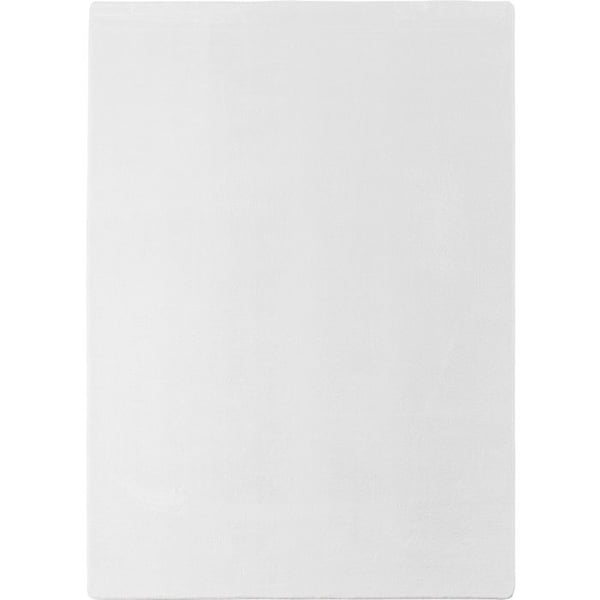 Rund matta - MELIS HOME - Vit - 120X160 cm - Tvättbar - Halkskydd - Mjuk