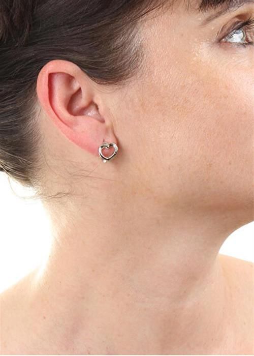 Örhängen - MOISS - E0000166 - Sterling silver - Kubiska zirkonstenar - Creoler