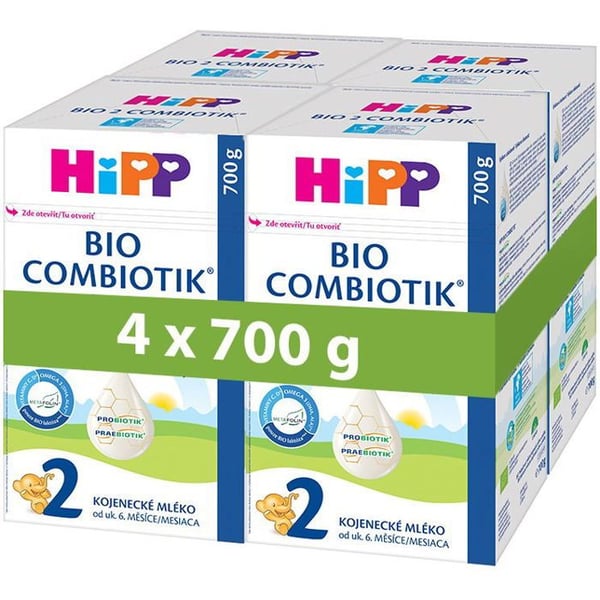 HiPP BIO Combiotik 2, från 6 månader, 4×700 g