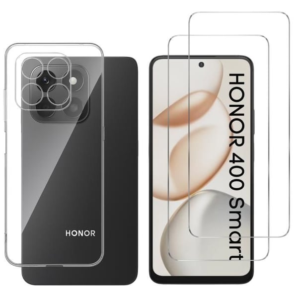 Skyddshölje för Honor 400 SMART och 2 Härdat Glas Skärm Skydd Film Phonillico®