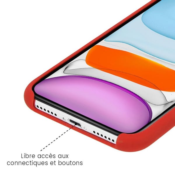 Silicone-fodral Soft Touch - Apple - iPhone 13 - Röd - Stötsäker - Trådlös laddning