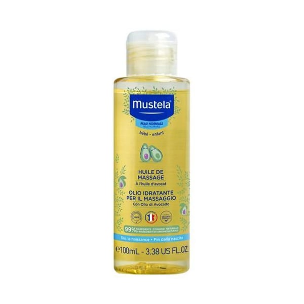 Massageolie - Mustela - 100ml - Normal hud - Hypoallergenisk - Blandet