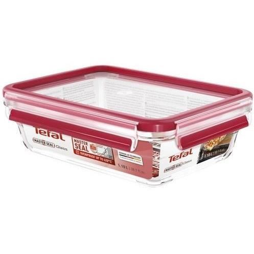 Rektangulär förvaringslåda - TEFAL - Glas - Masterseal fresh - 1.1 L - Lock i plast och silikonpaket