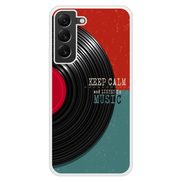 Coque i förstärkt silikon med tryck kompatibel med Samsung Galaxy S22 Plus Håll lugnet