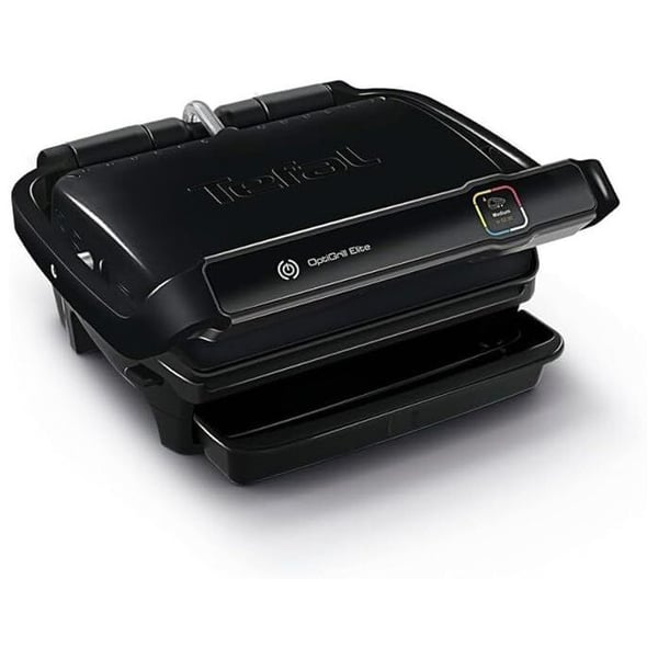 Grillkontakt - TEFAL - OptiGrill Elite GC7508 - Svart - 2000 Watt - Rektangulär