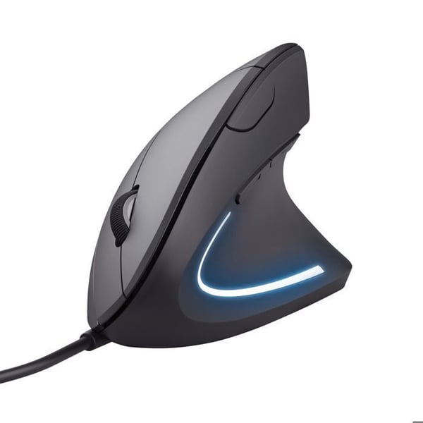 Vertikal Trådmus - TRUST - Verto - Ergonomisk - 1000-1600 DPI - USB Typ A