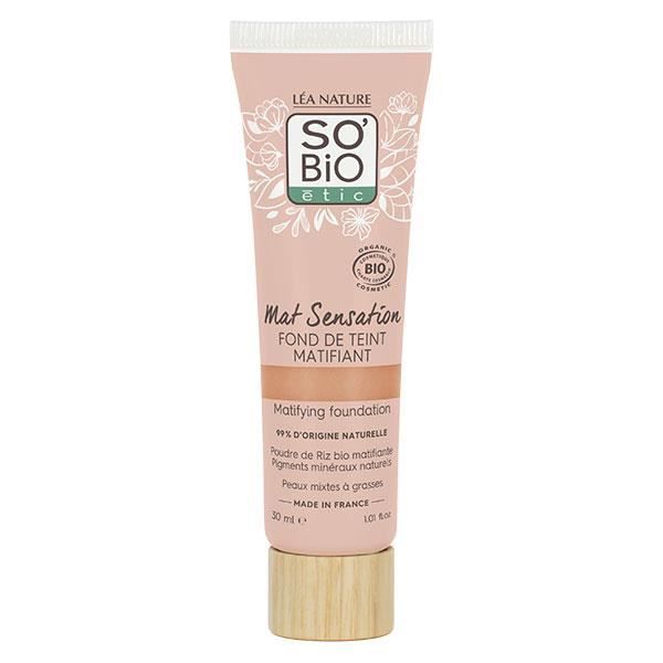 Foundation - SO'BiO étic Mat Sensation - N°25 Beige Doré - Ekologisk - 30 ml