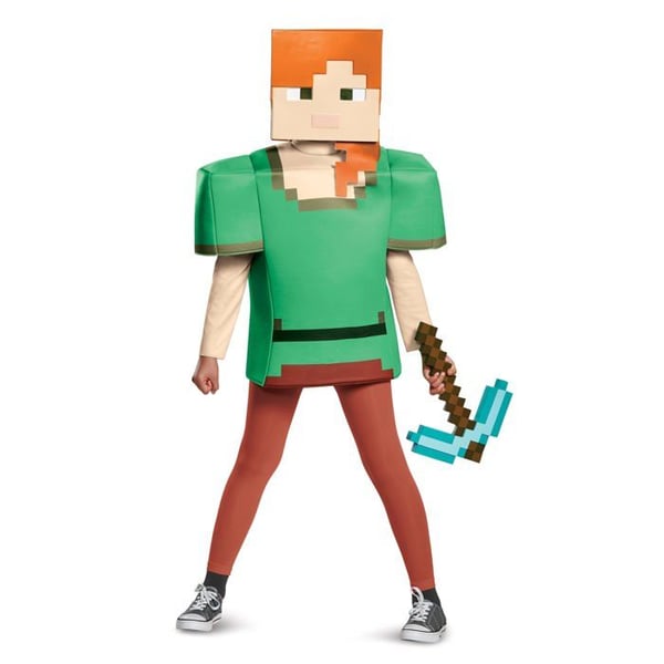 Cosplay - MINECRAFT PIOCHE - Mærke Half Moon Bay Bbq - Farve(r) Brun og blå - Hovedfarve Hvid