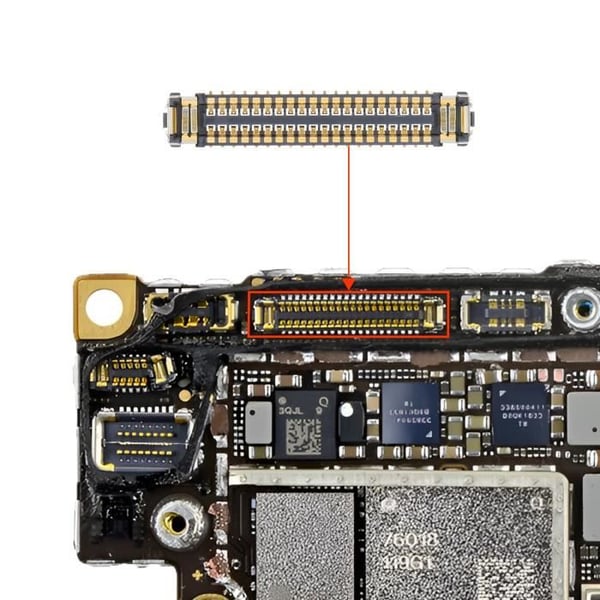 FPC-kontakt - AVIZAR - iPhone XR - Svart - Högkvalitativ ersättningsdel