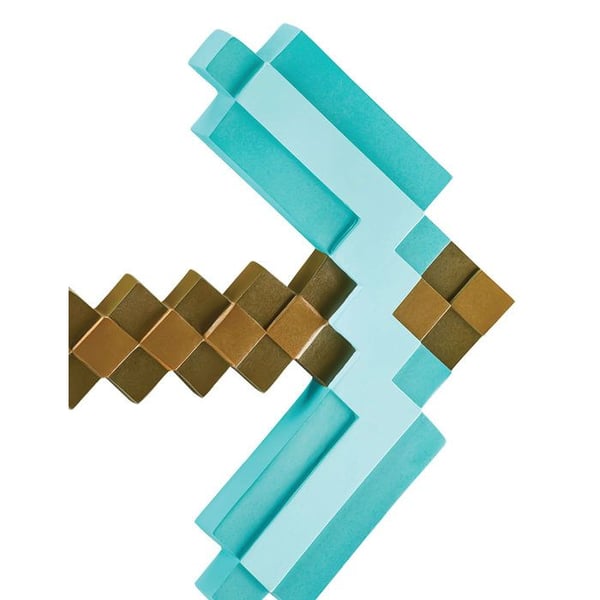 Cosplay - MINECRAFT PIOCHE - Mærke Half Moon Bay Bbq - Farve(r) Brun og blå - Hovedfarve Hvid