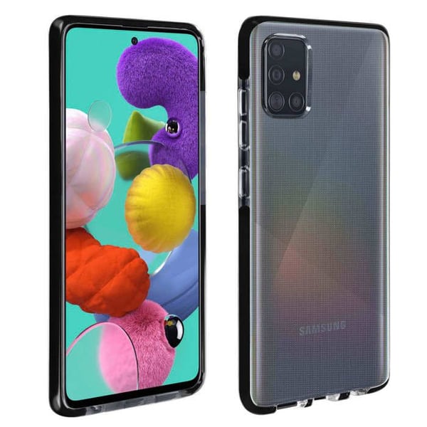Coque Galaxy A51 Skydd Flexibla Förstärkta Hörn Akashi Svart