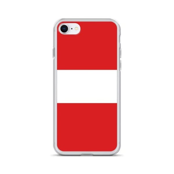Telefonfodral – Perus flagga – Kompatibel med iPhone 8 Plus – Mjuk fodral – Slitstark och stötabsorberande - Silikon - Pixelforma