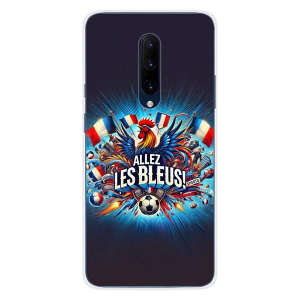 1001Coques - Silikonfodral kompatibelt med OnePlus 7 Pro - Motiv allez les bleus - Originaldesign tryckt i Frankrike