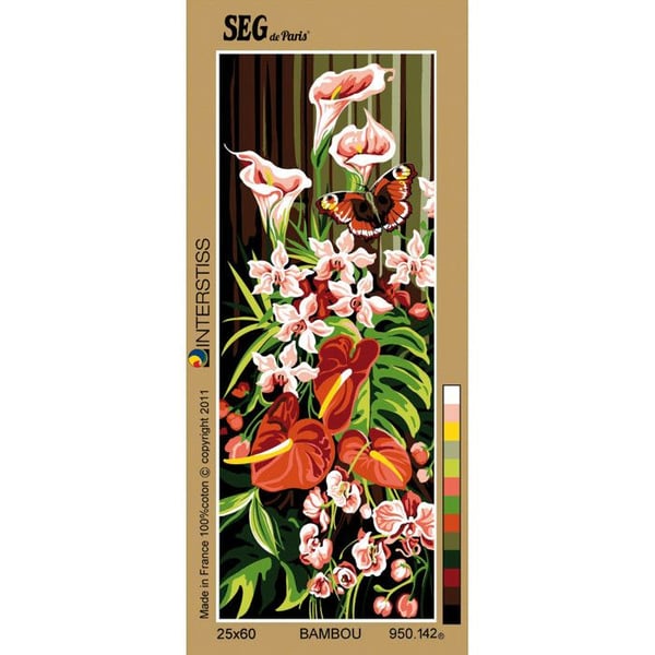 Antikt bambu canvas 25x60cm