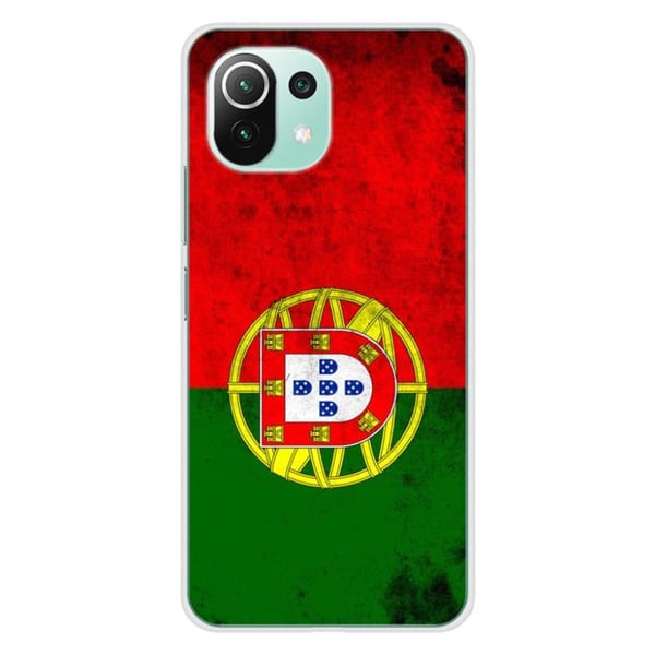 1001Coques - Silikonfodral kompatibelt med Xiaomi Mi 11 Lite - Mönster med Portugals flagga - Originaldesign tryckt i Frankrike