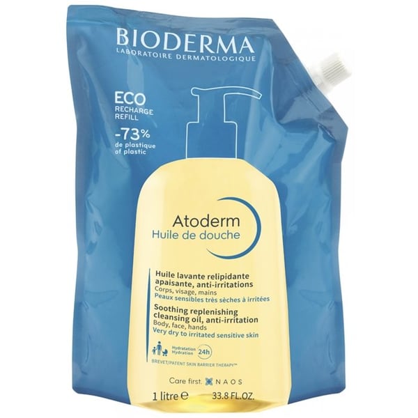 Bioderma Atoderm Relipidierende Duscholie Øko-Genopladning 1000 ml