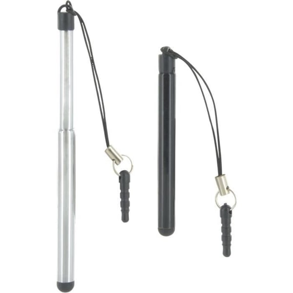 Stylus - BIGBEN CONNECTED - Paket med 2 - Svart och Silver - Universal - Infällbar