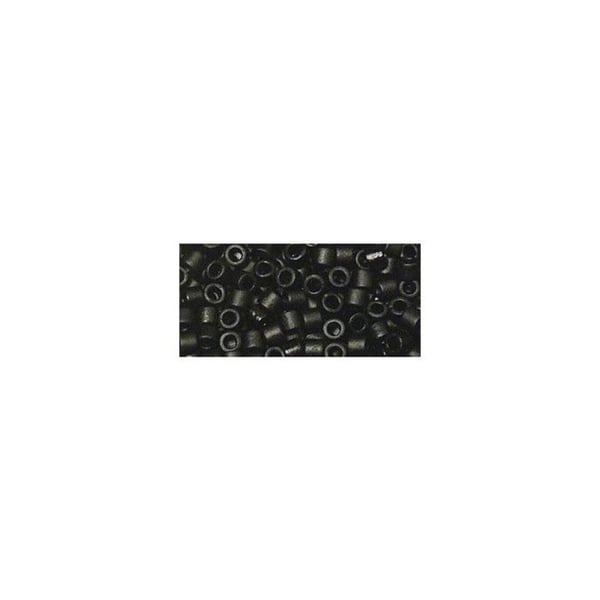 Delica-rocailles, 2,2mm metallisk matt, låda, svart, 7g
