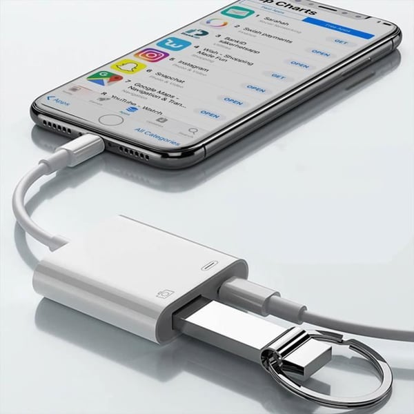 Adapter - Apple - Lightning till USB - Snabbladdning - Kompakt - Plug & Play
