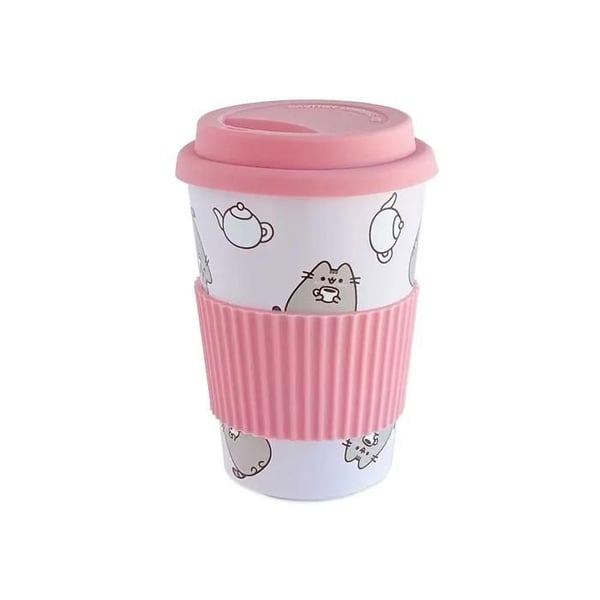 Mugg - ERIK - Erik Pusheen Moments - Rosa/Vit - Pusheen-mönster - Vuxen