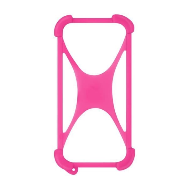Smartphonefodral - AVIZAR - Universell - Silikon Gel - Förstärkta hörn - Stötabsorberande rosa